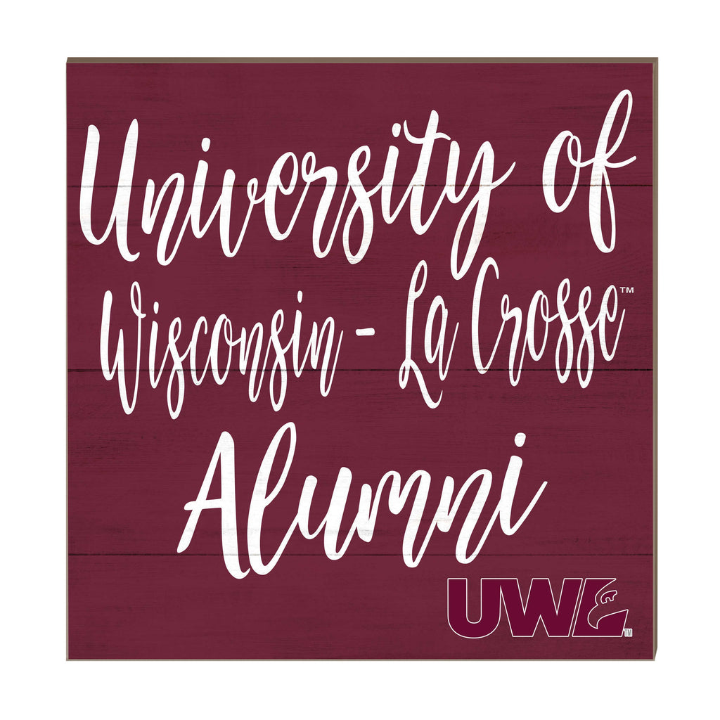 10x10 Team Alumni Sign University of Wisconsin La Crosse Eagles