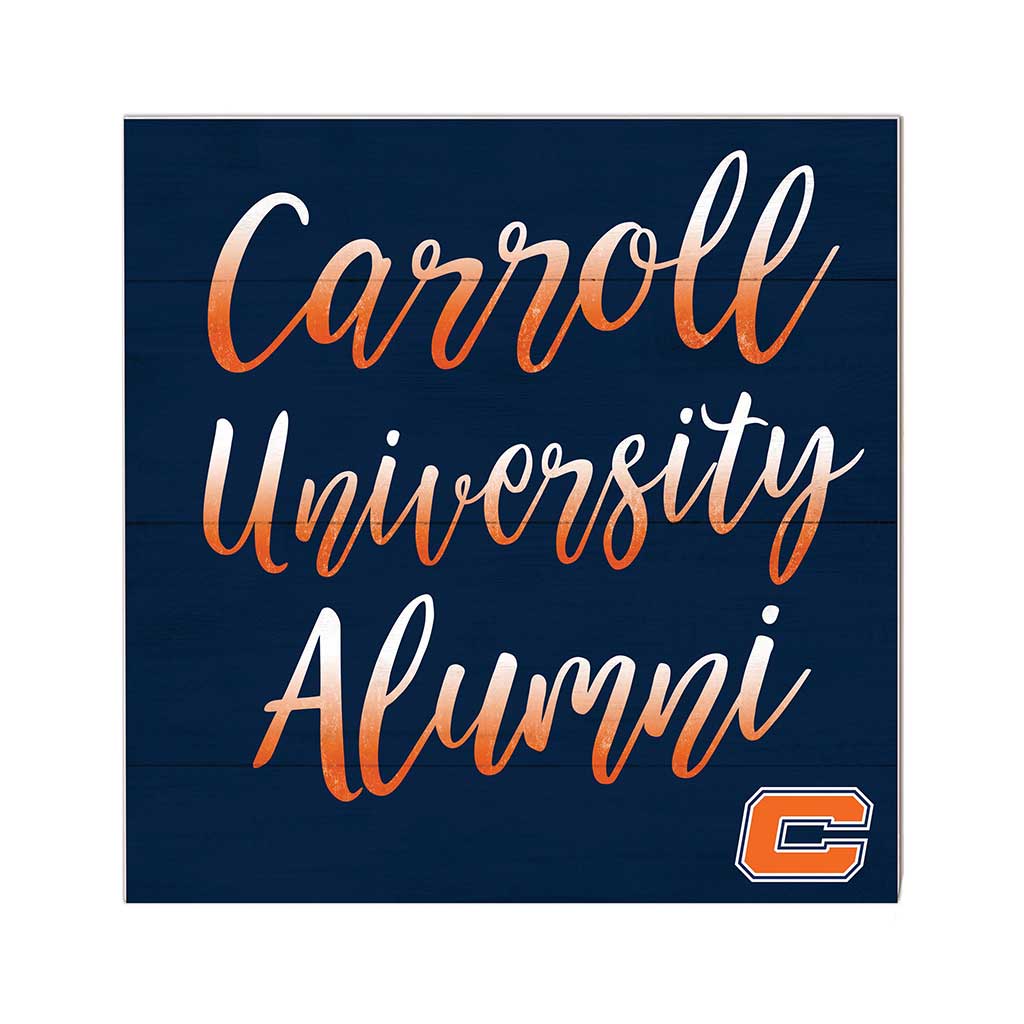 10x10 Team Alumni Sign Carroll University PIONEERS