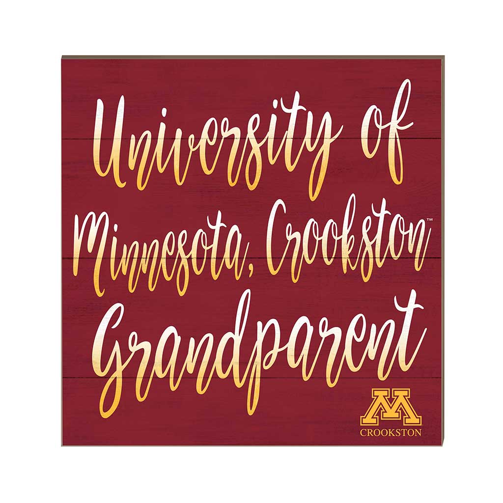 10x10 Team Grandparents Sign University of Minnesota Crookston Golden Eagles