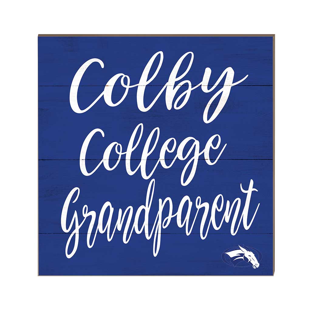 10x10 Team Grandparents Sign Colby College White Mules