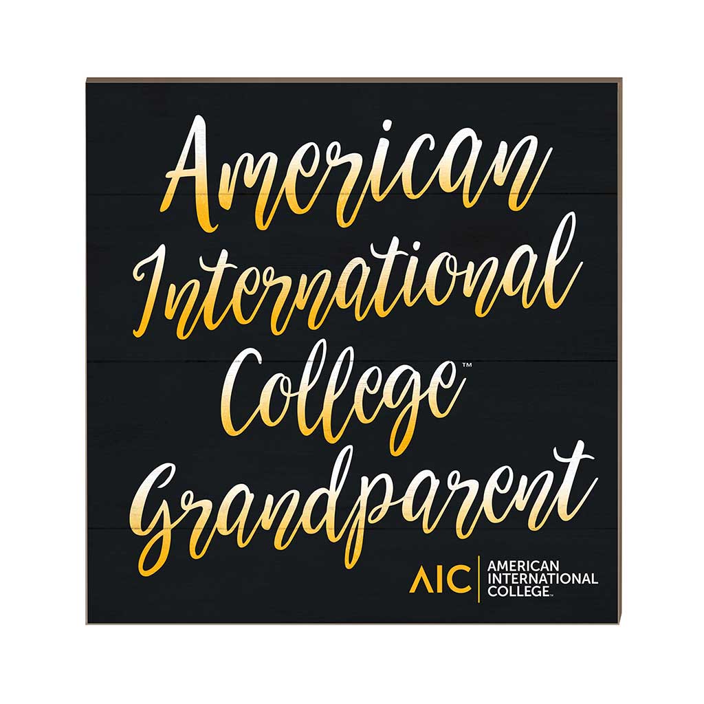 10x10 Team Grandparents Sign American International College Yellow Jackets