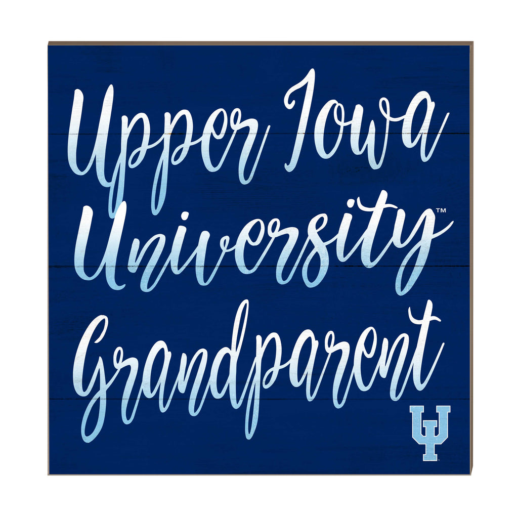 10x10 Team Grandparents Sign Upper Iowa University Peacocks