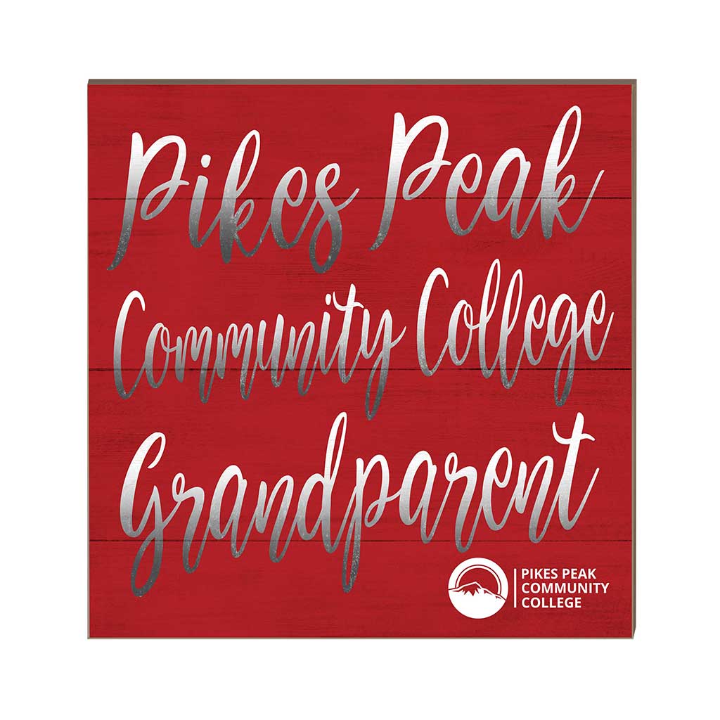 10x10 Team Grandparents Sign Pikes Peak Community College Aardvarks