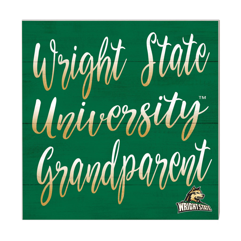 10x10 Team Grandparents Sign Wright State University Raiders