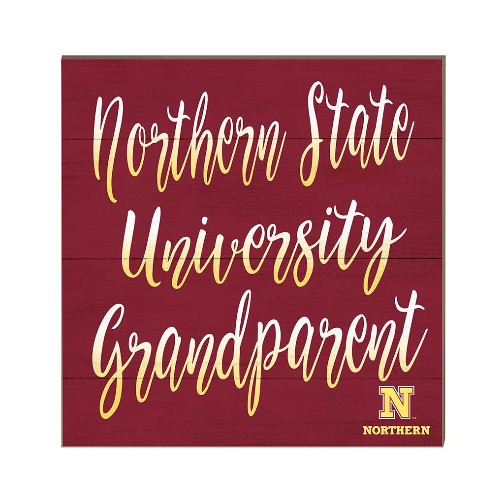 10x10 Team Grandparents Sign Northern State University Wolves