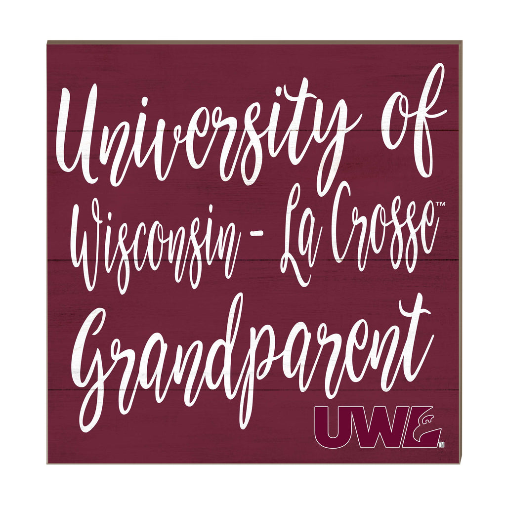 10x10 Team Grandparents Sign University of Wisconsin La Crosse Eagles