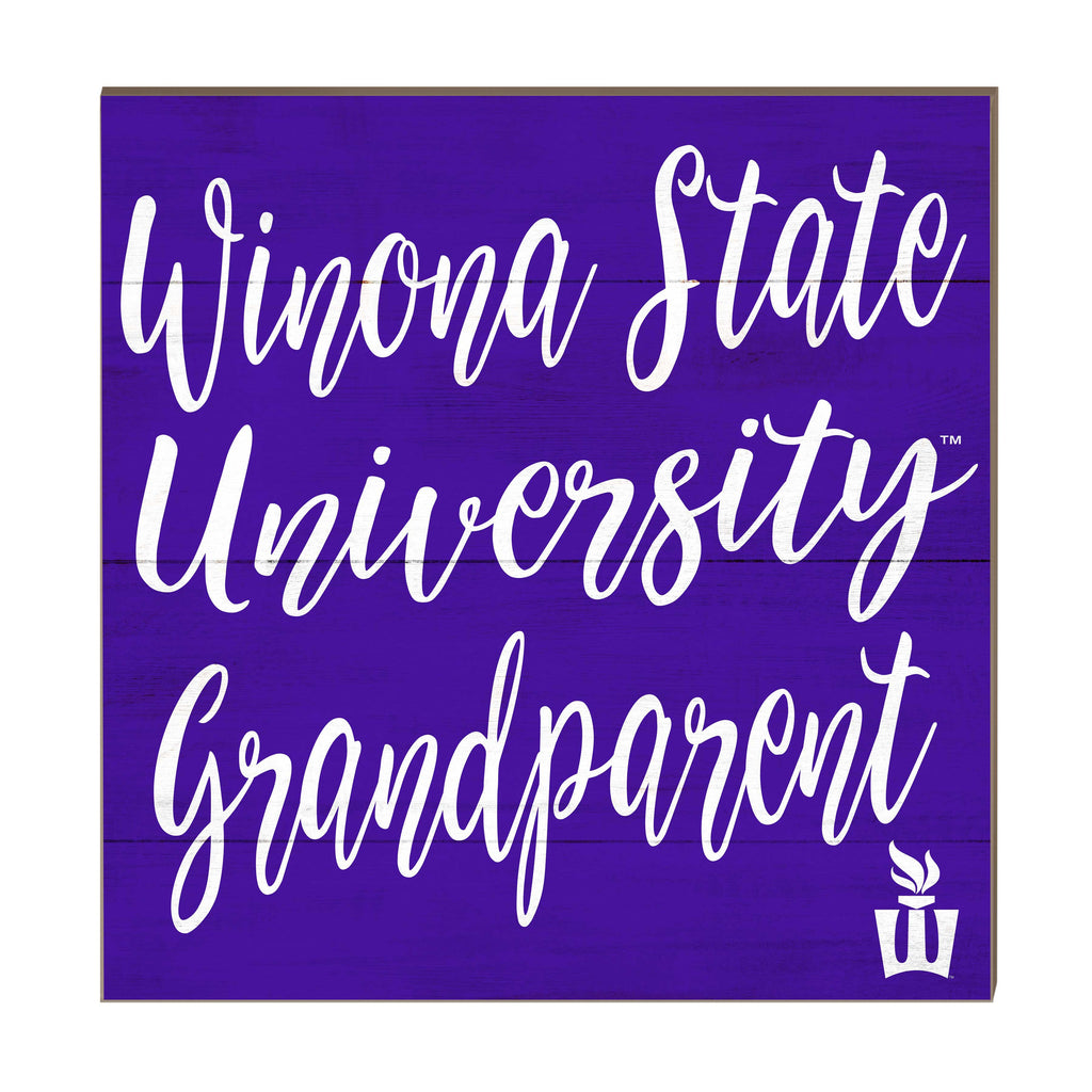 10x10 Team Grandparents Sign Winona State University Warriors