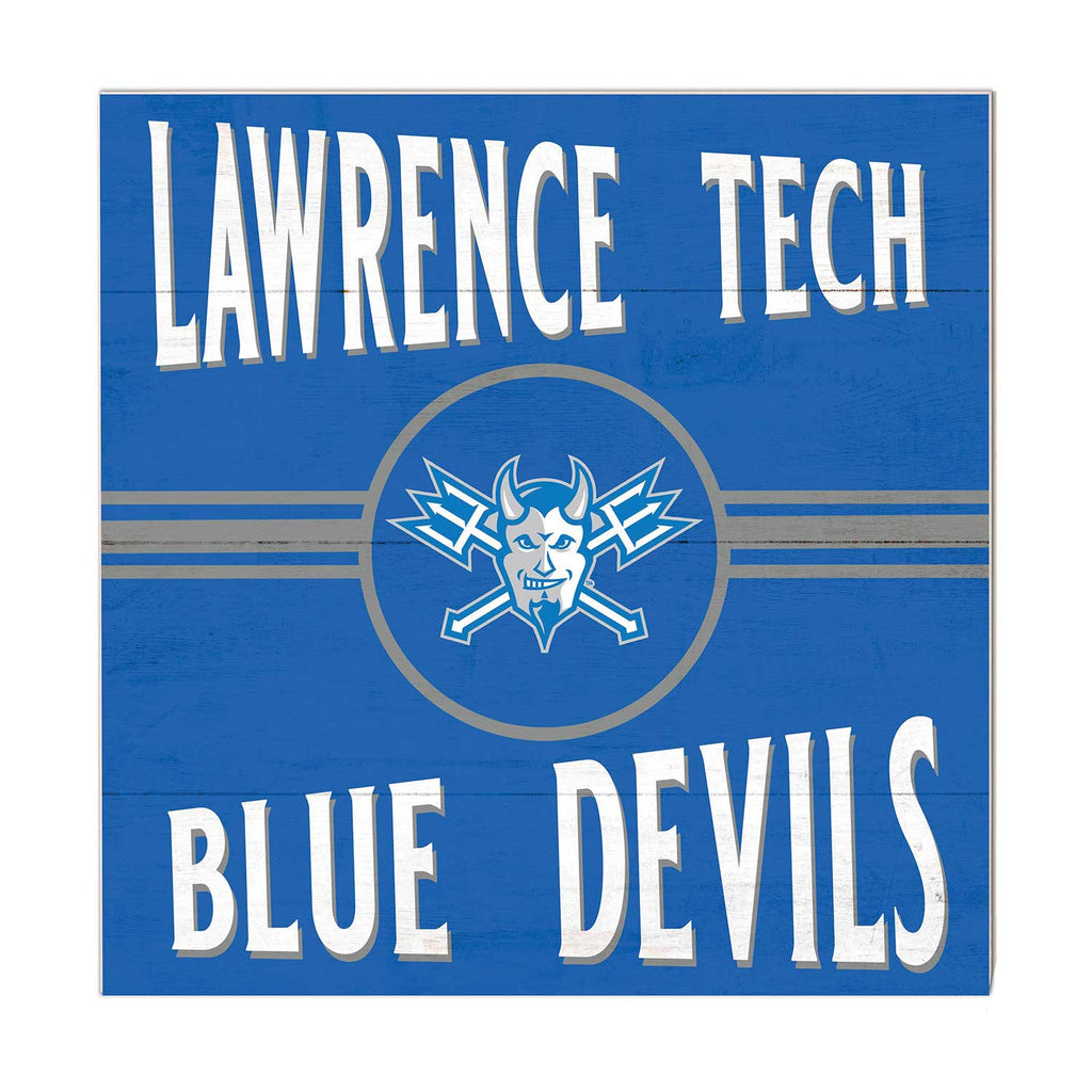 10x10 Retro Team Sign Lawrence Technological University Blue Devils