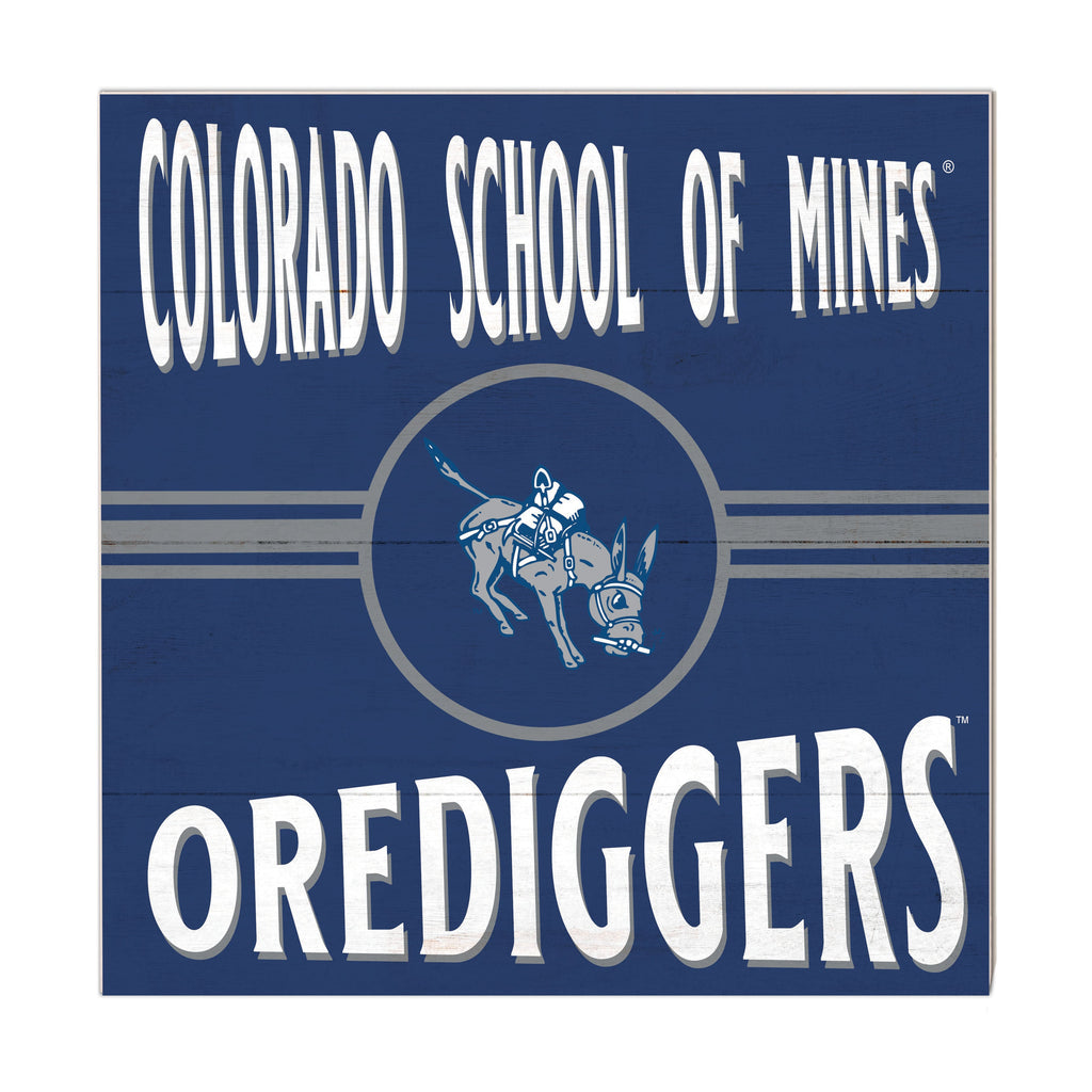10x10 Retro Team Sign Colorado School of Mines Orediggers