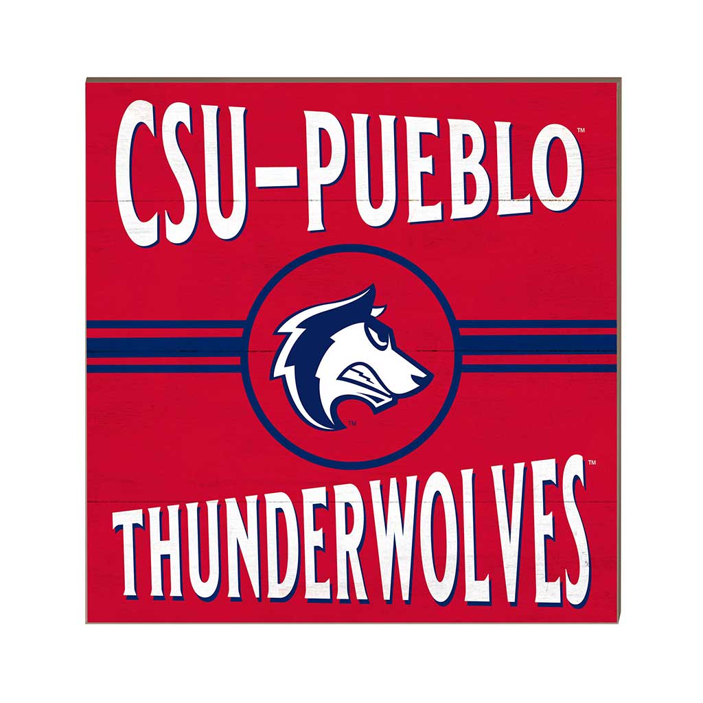 10x10 Retro Team Sign Colorado State-Pueblo Thunder Wolves