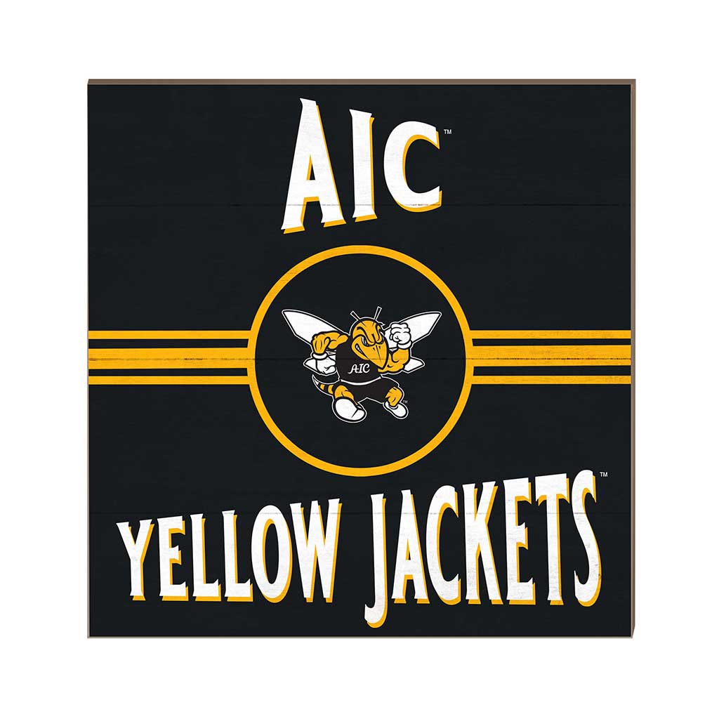 10x10 Retro Team Sign American International College Yellow Jackets