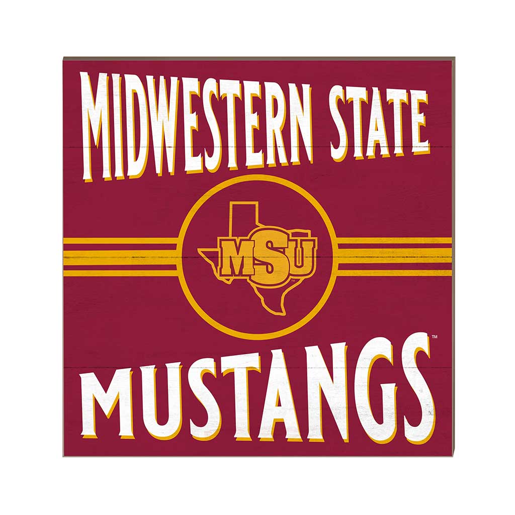 10x10 Retro Team Sign Midwestern State Mustangs