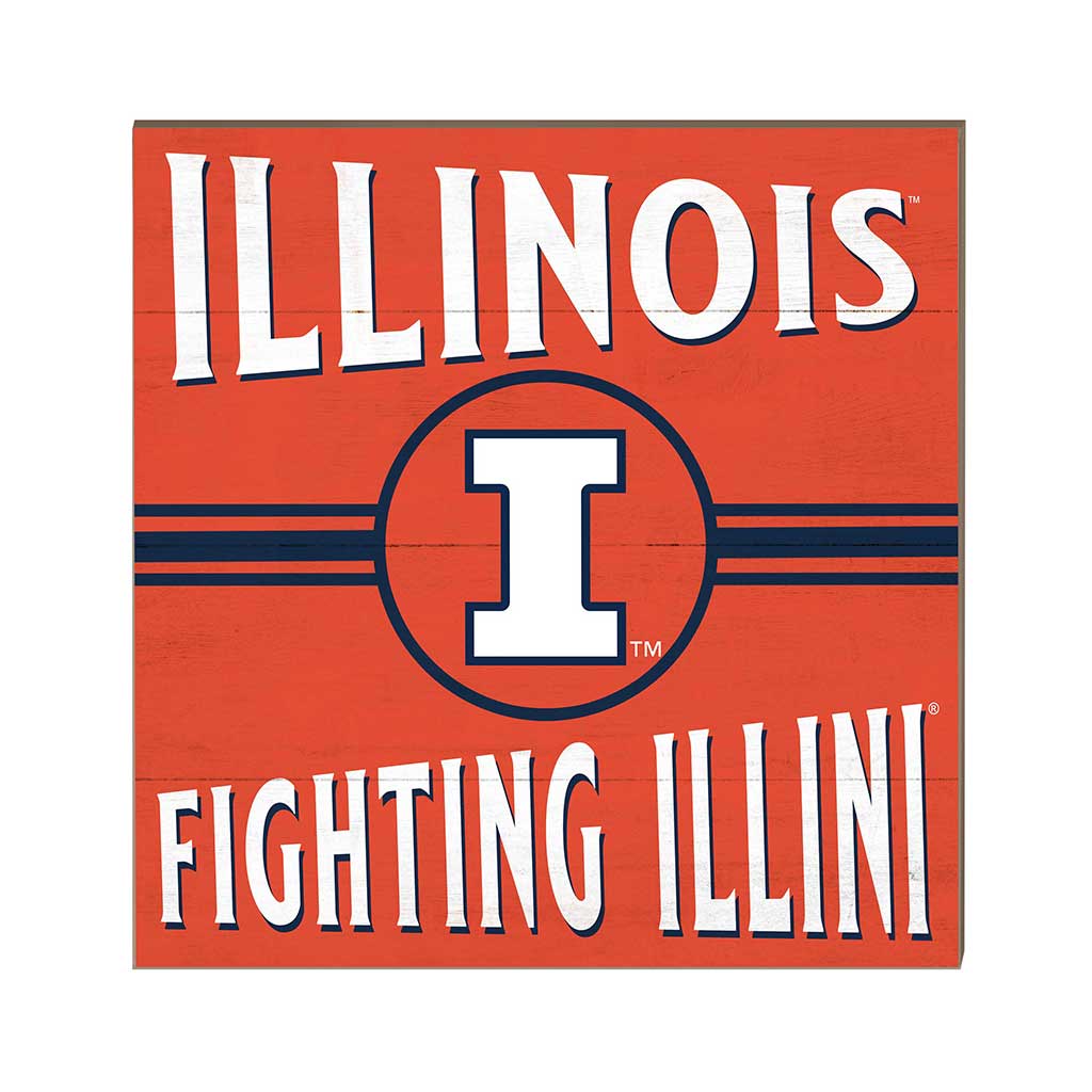 10x10 Retro Team Sign Illinois Fighting Illini