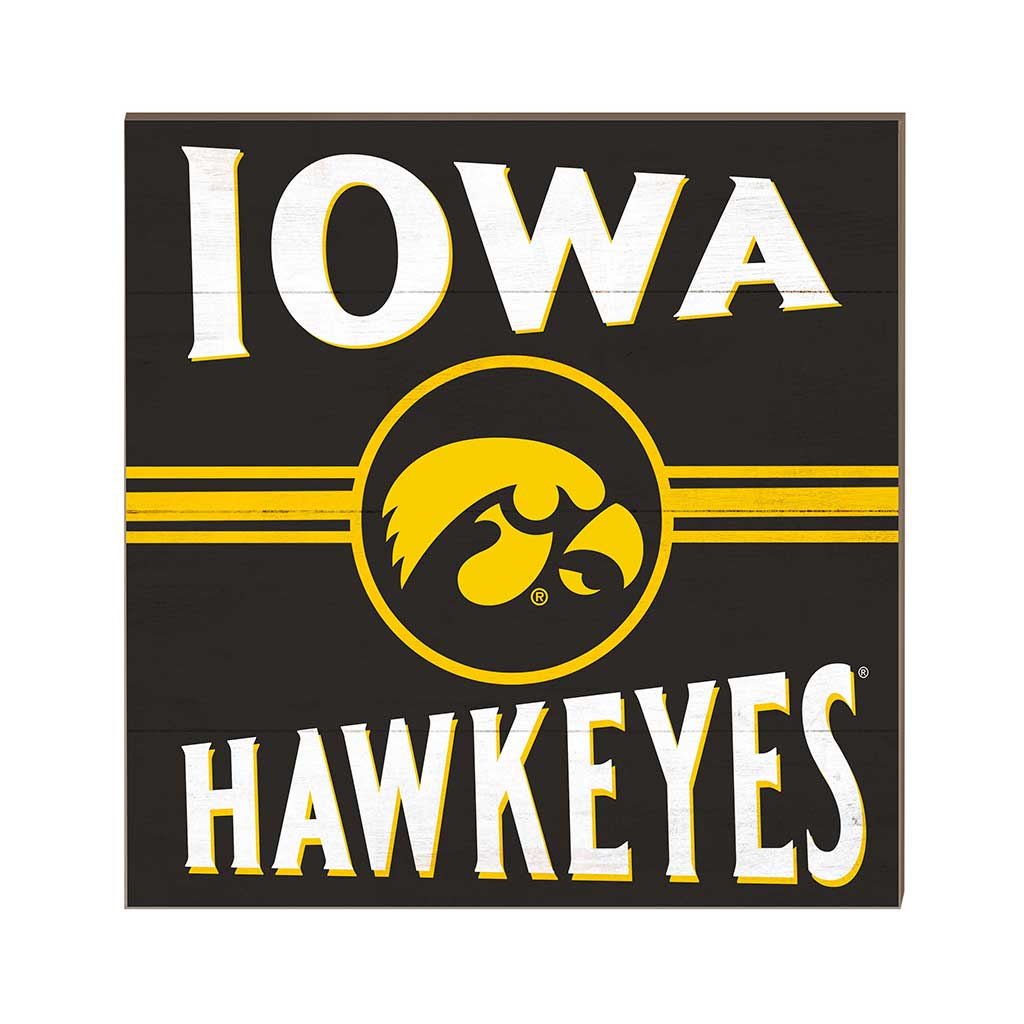 10x10 Retro Team Sign Iowa Hawkeyes