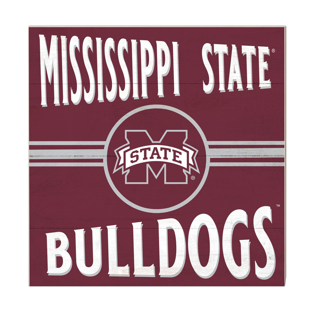 10x10 Retro Team Sign Mississippi State Bulldogs
