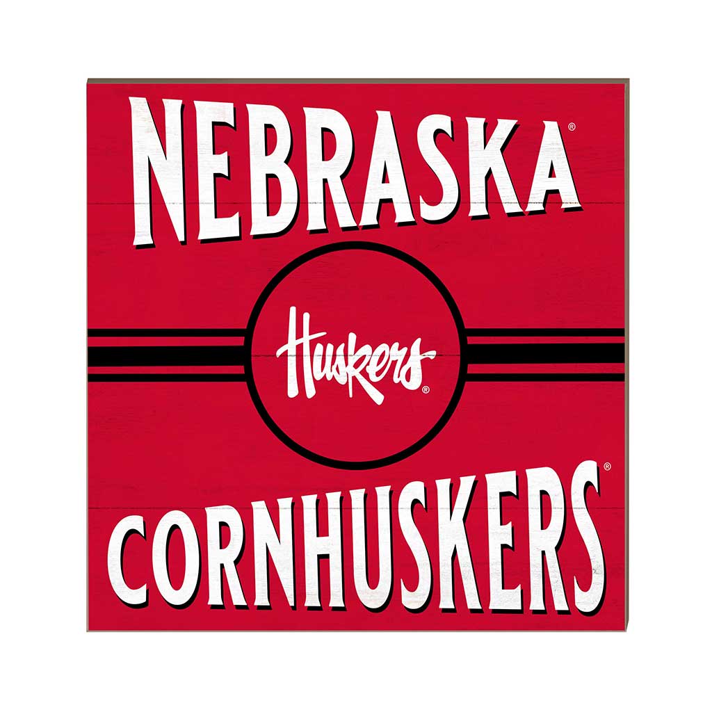 10x10 Retro Team Sign Nebraska Cornhuskers