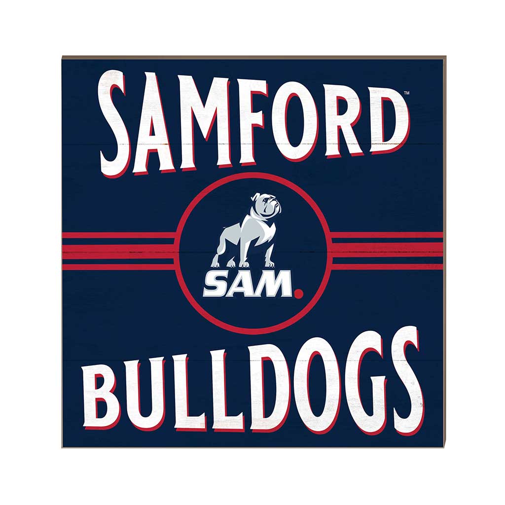 10x10 Retro Team Sign Samford Bulldogs