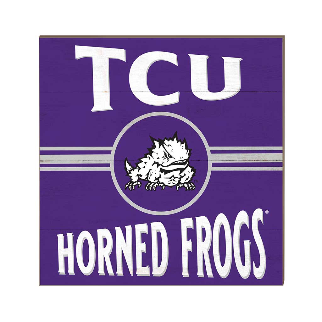 10x10 Retro Team Sign Texas Christian Horned Frogs