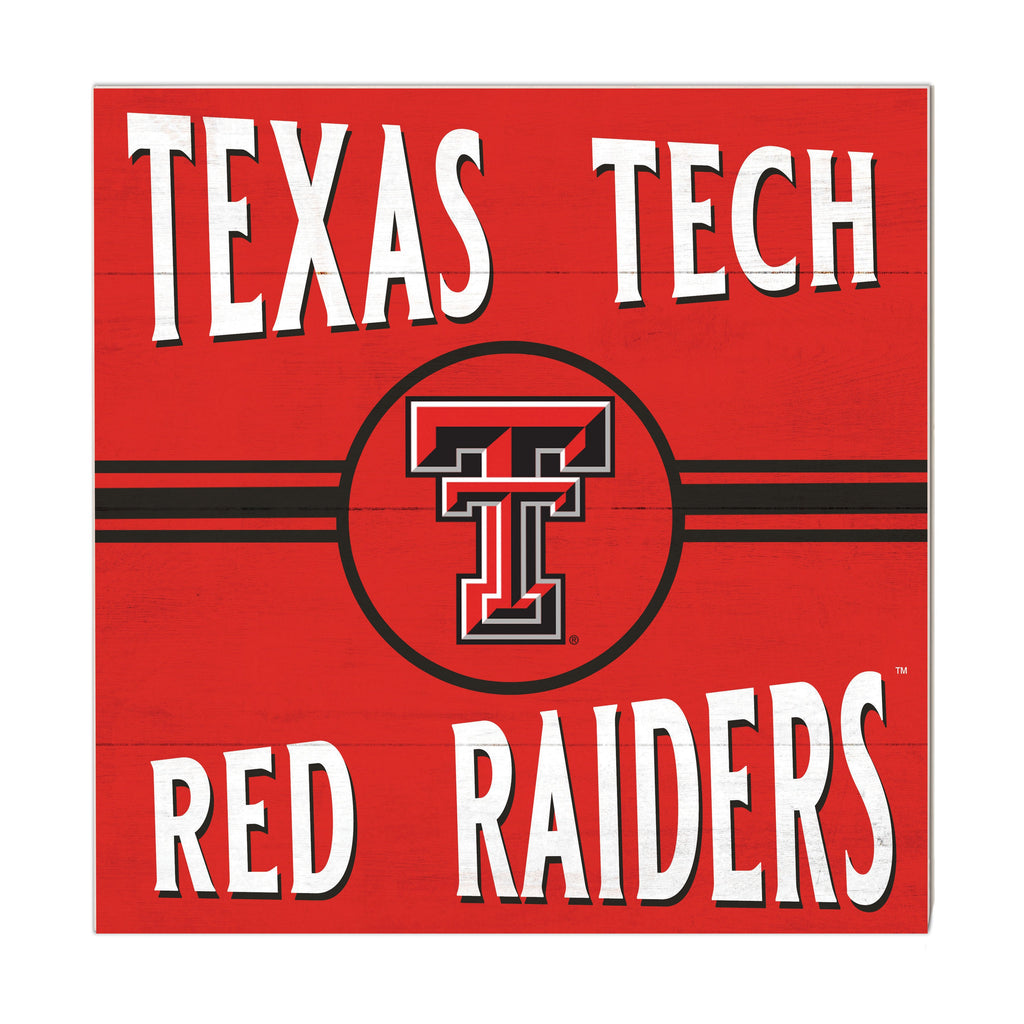 10x10 Retro Team Sign Texas Tech Red Raiders