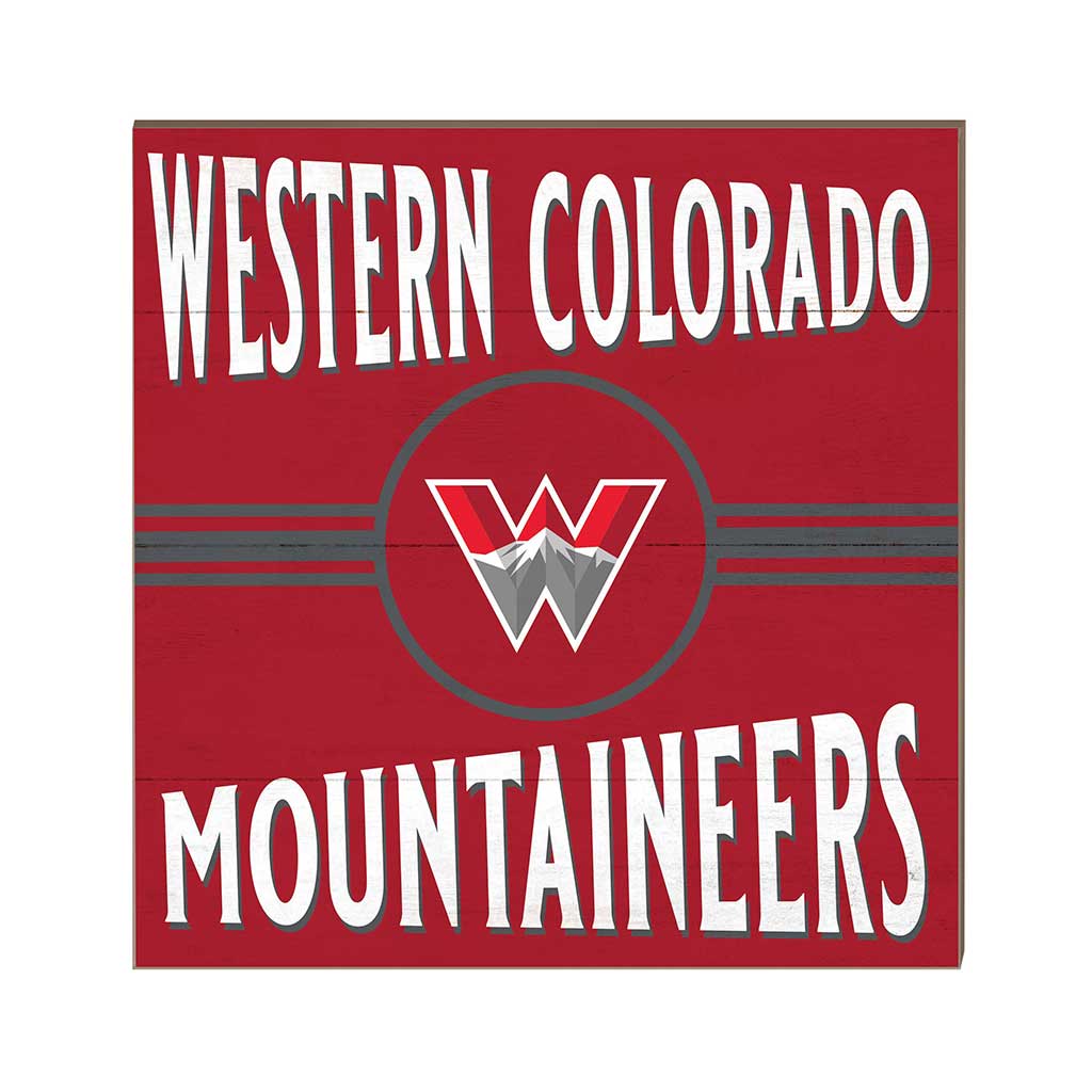 10x10 Retro Team Sign Western State Colorado University Mountaineers