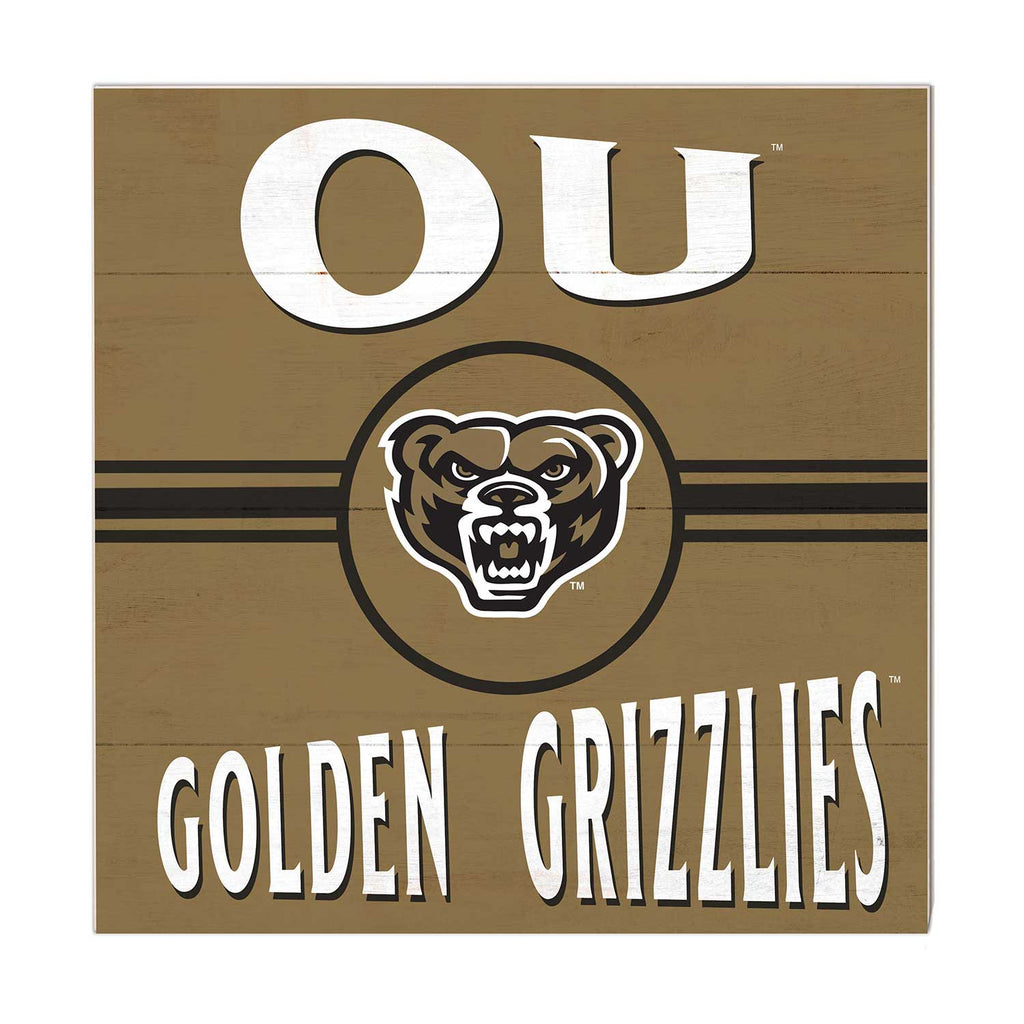 10x10 Retro Team Sign Oakland University Golden Grizzlies