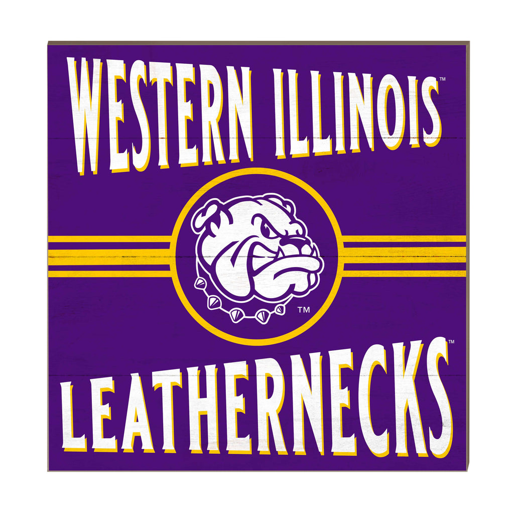 10x10 Retro Team Sign Western Illinois Leathernecks