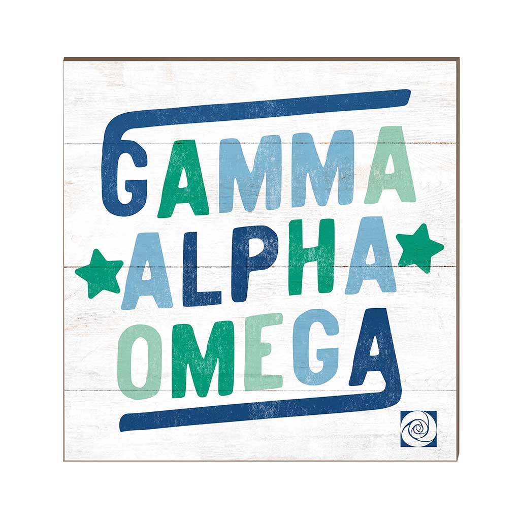 10x10 Retro Greek Sign Greek-Gamma Alpha Omega