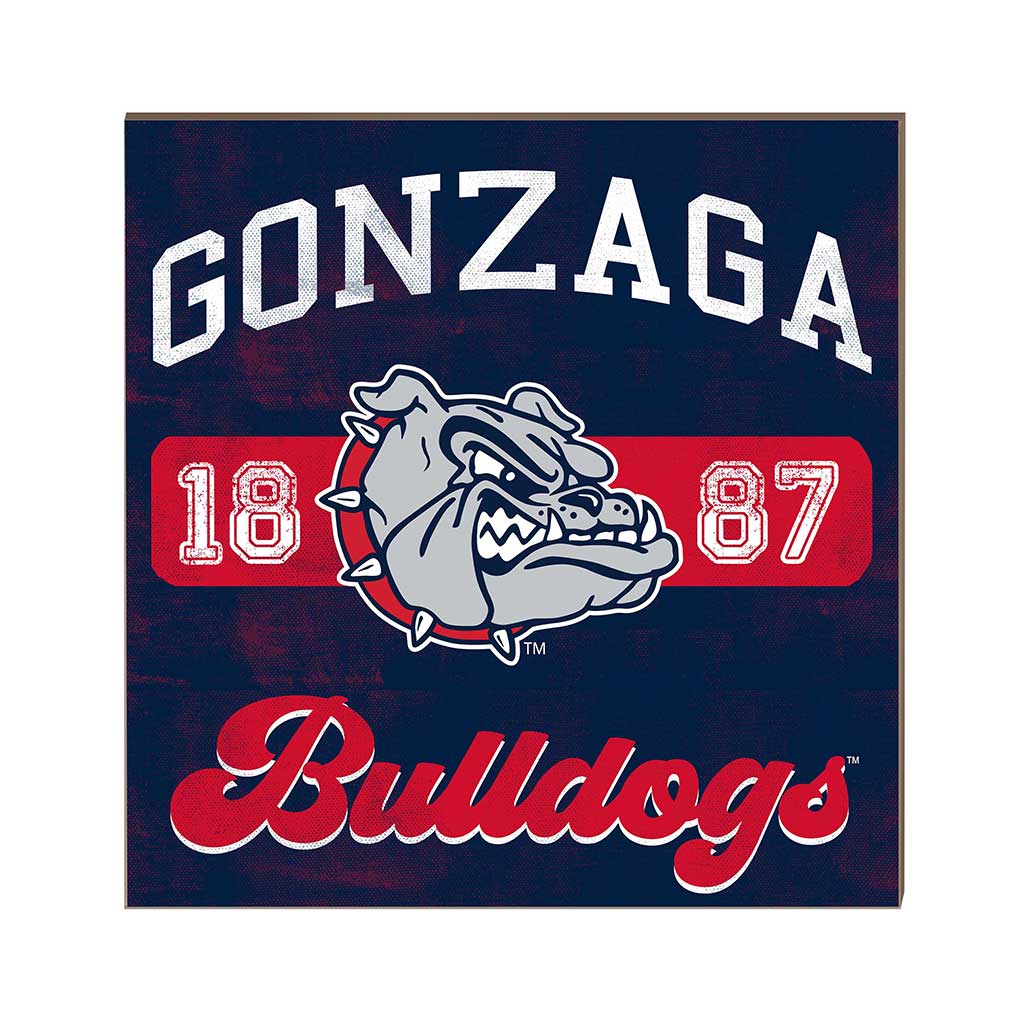 10x10 Retro Team Mascot Sign Gonzaga Bulldogs