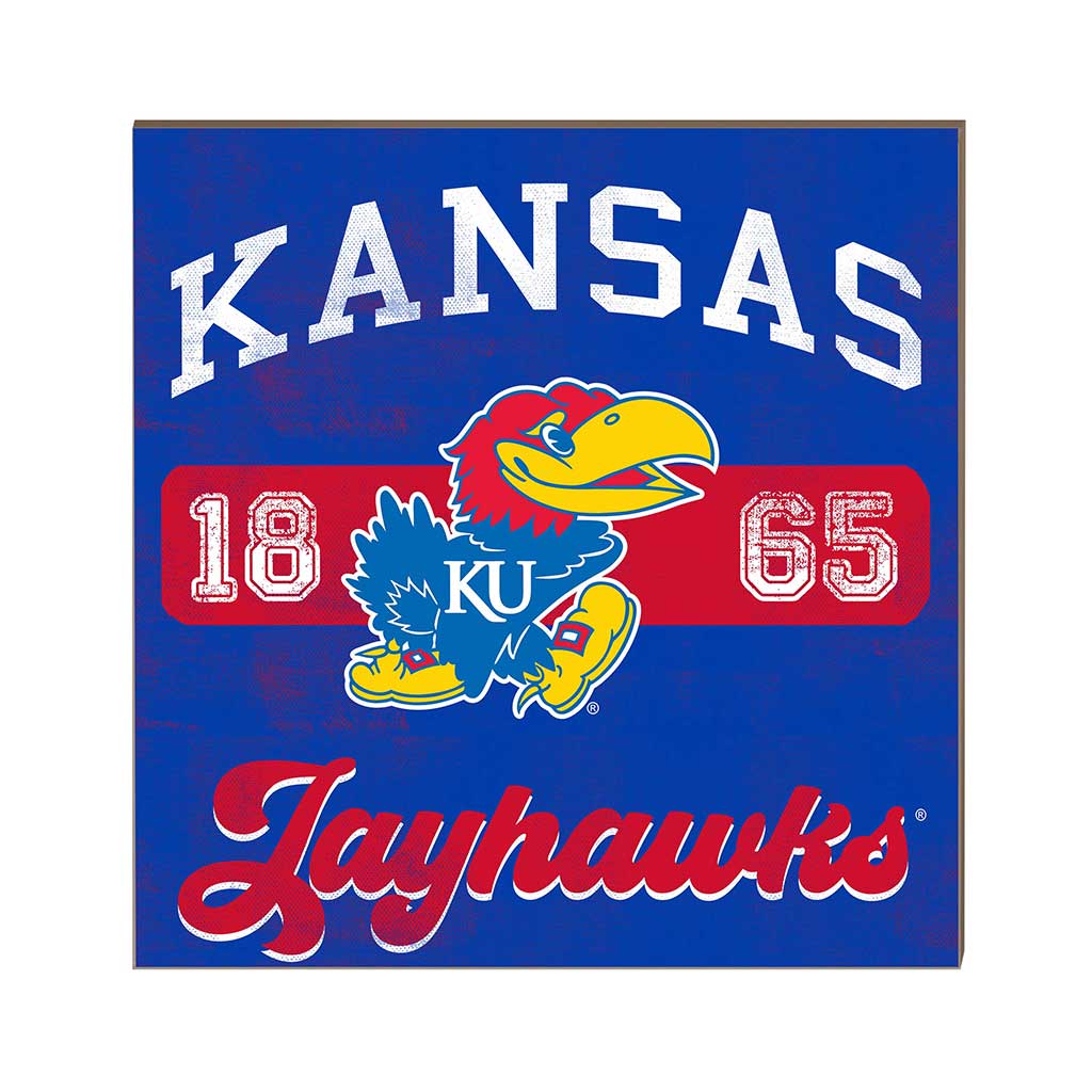 10x10 Retro Team Mascot Sign Kansas Jayhawks