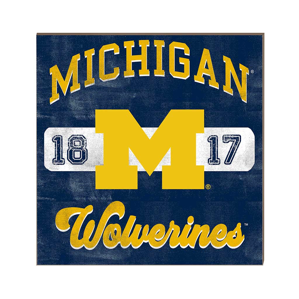 10x10 Retro Team Mascot Sign Michigan Wolverines