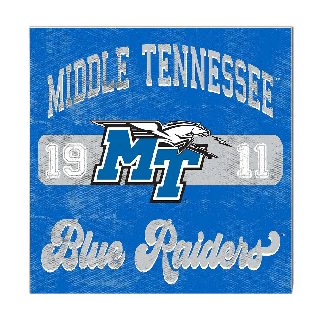 10x10 Retro Team Mascot Sign Middle Tennessee State Blue Raiders