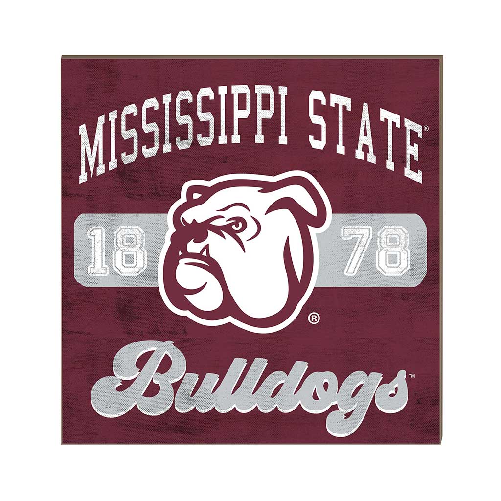 10x10 Retro Team Mascot Sign Mississippi State Bulldogs
