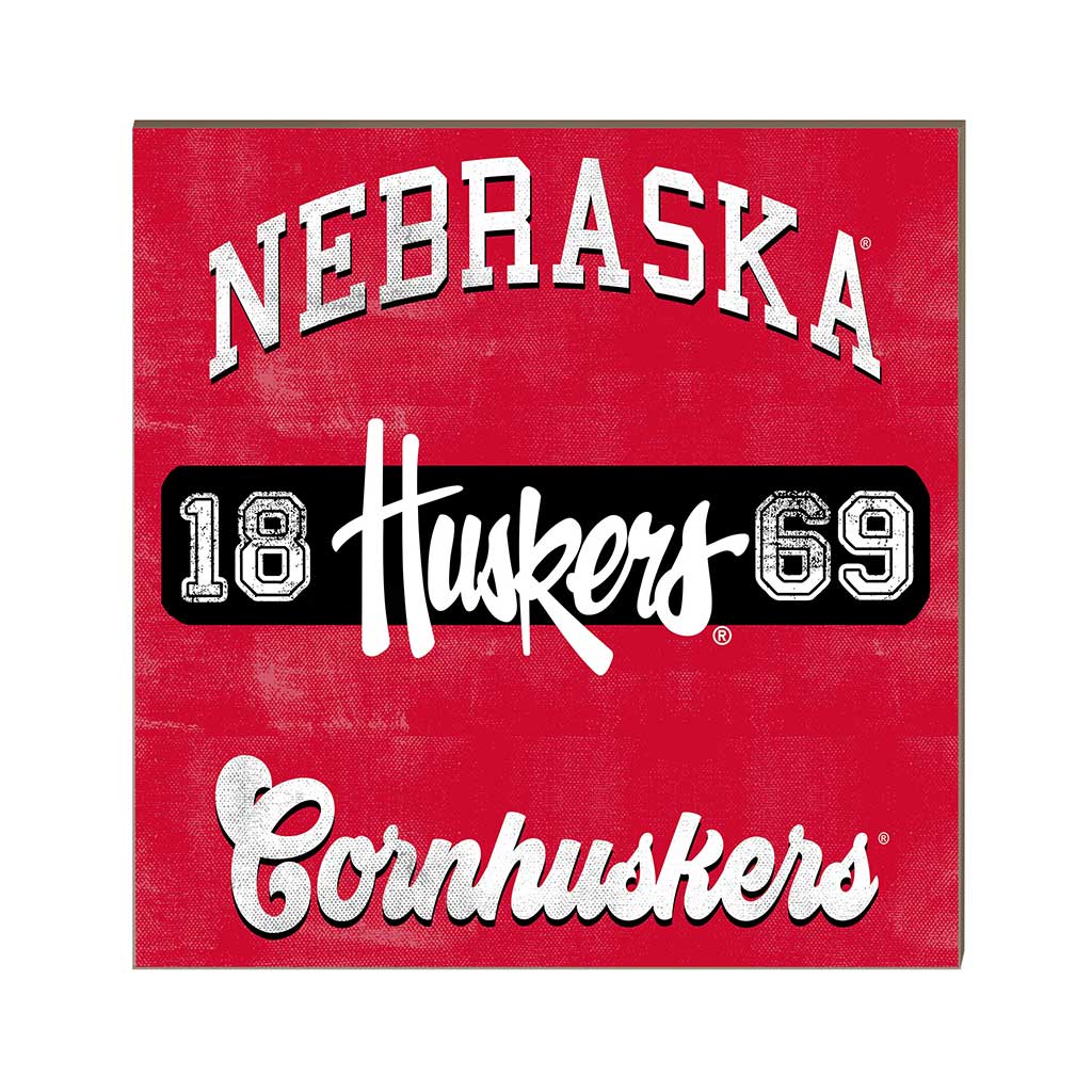 10x10 Retro Team Mascot Sign Nebraska Cornhuskers