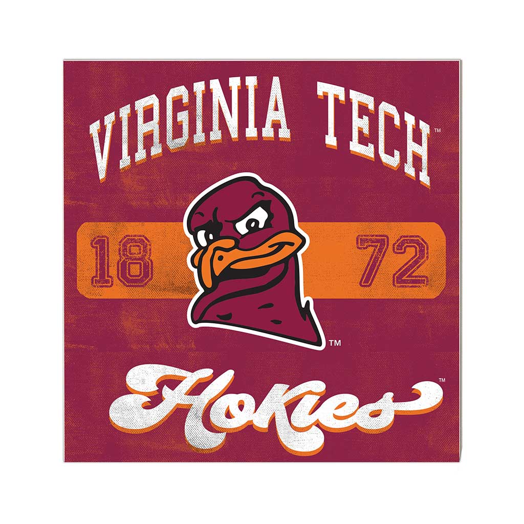 10x10 Retro Team Mascot Sign Virginia Tech Hokies
