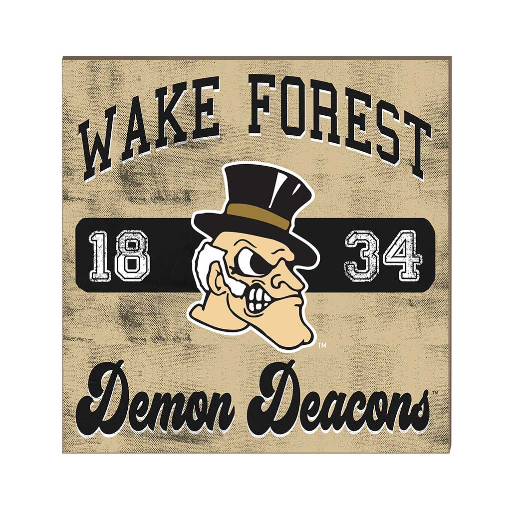 10x10 Retro Team Mascot Sign Wake Forest Demon Deacons