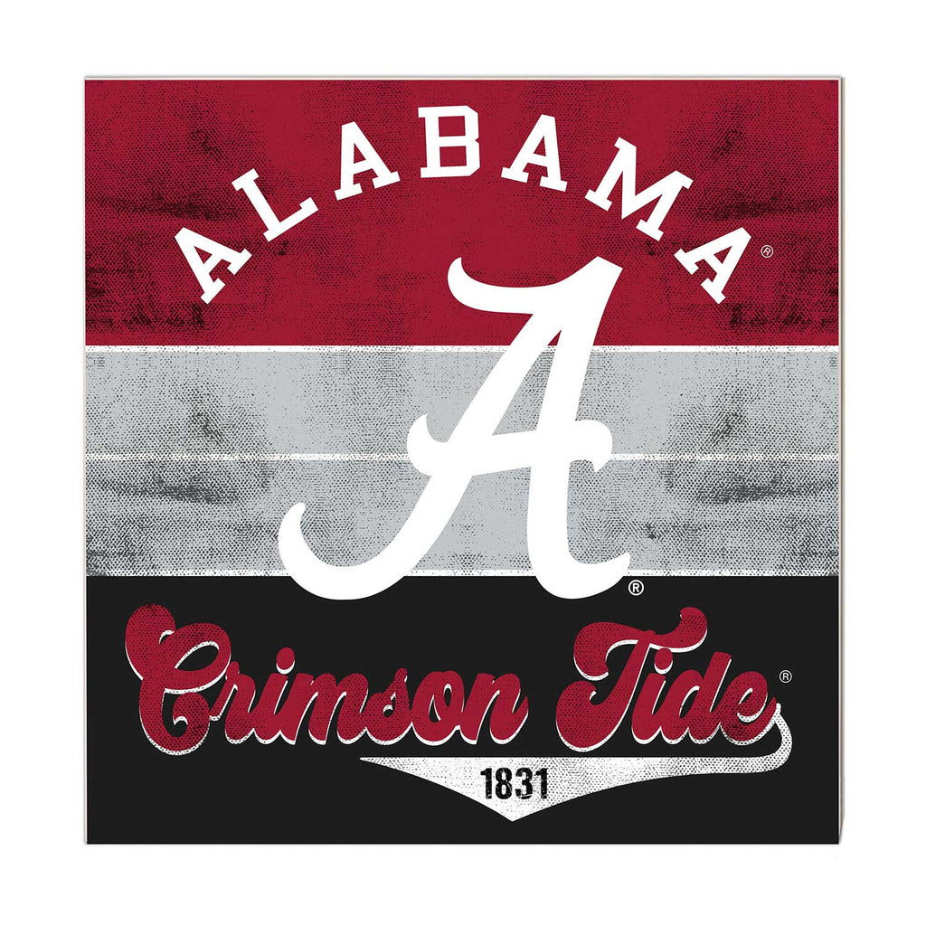 10x10 Retro Multi Color Sign Alabama Crimson Tide