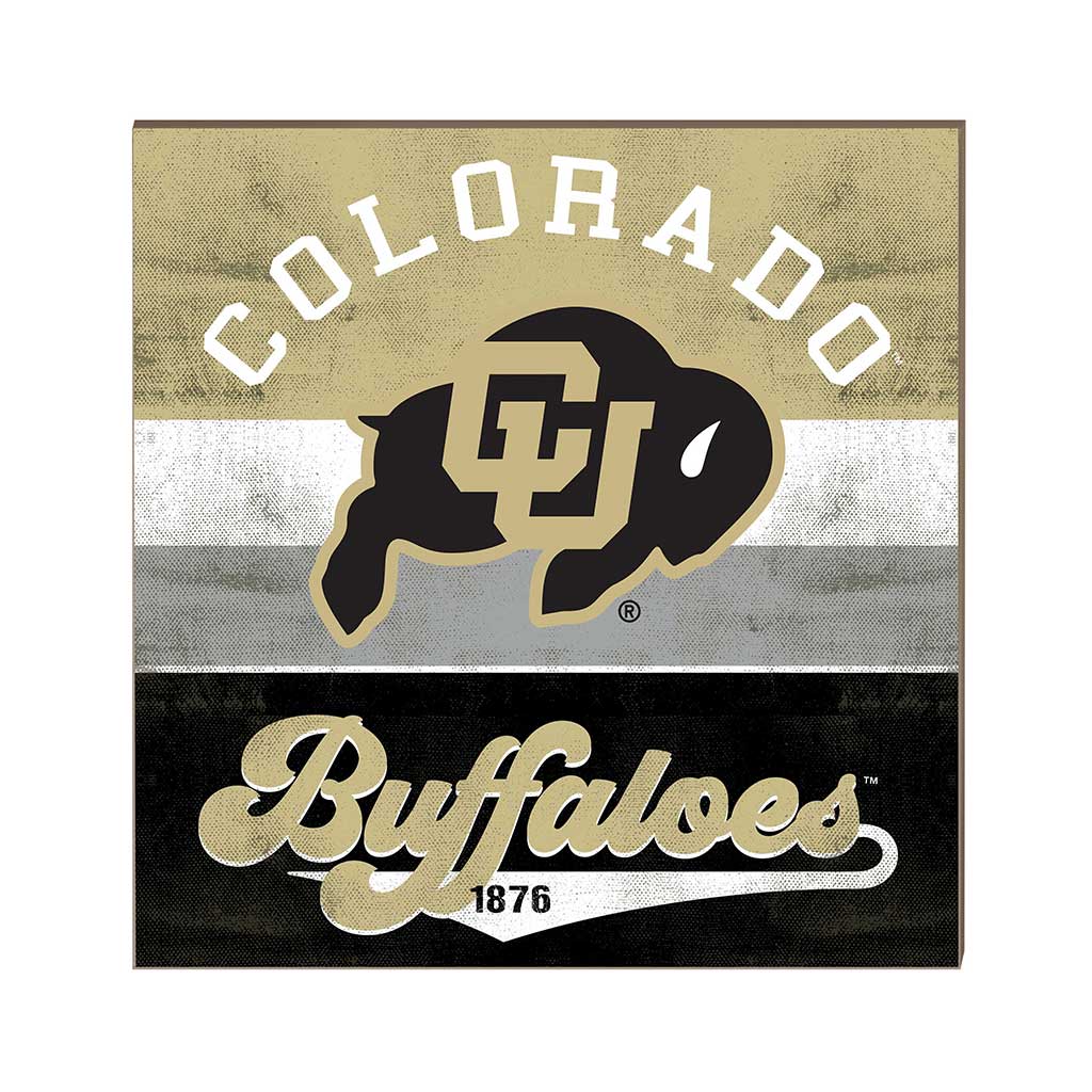 10x10 Retro Multi Color Sign Colorado (Boulder) Buffaloes