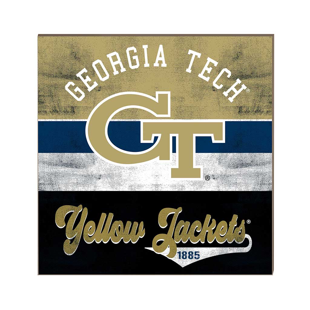 10x10 Retro Multi Color Sign Georgia Tech Yellow Jackets