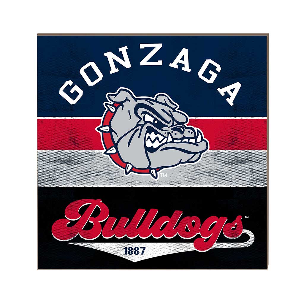 10x10 Retro Multi Color Sign Gonzaga Bulldogs