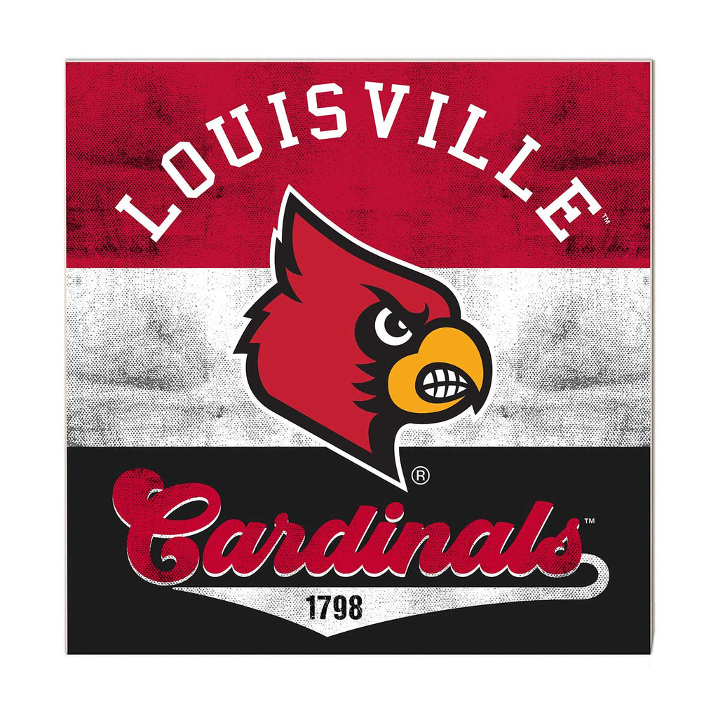 10x10 Retro Multi Color Sign Louisville Cardinals