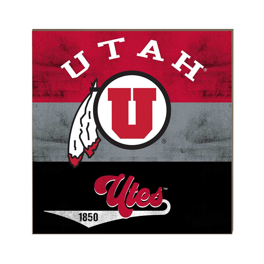 10x10 Retro Multi Color Sign Utah Running Utes
