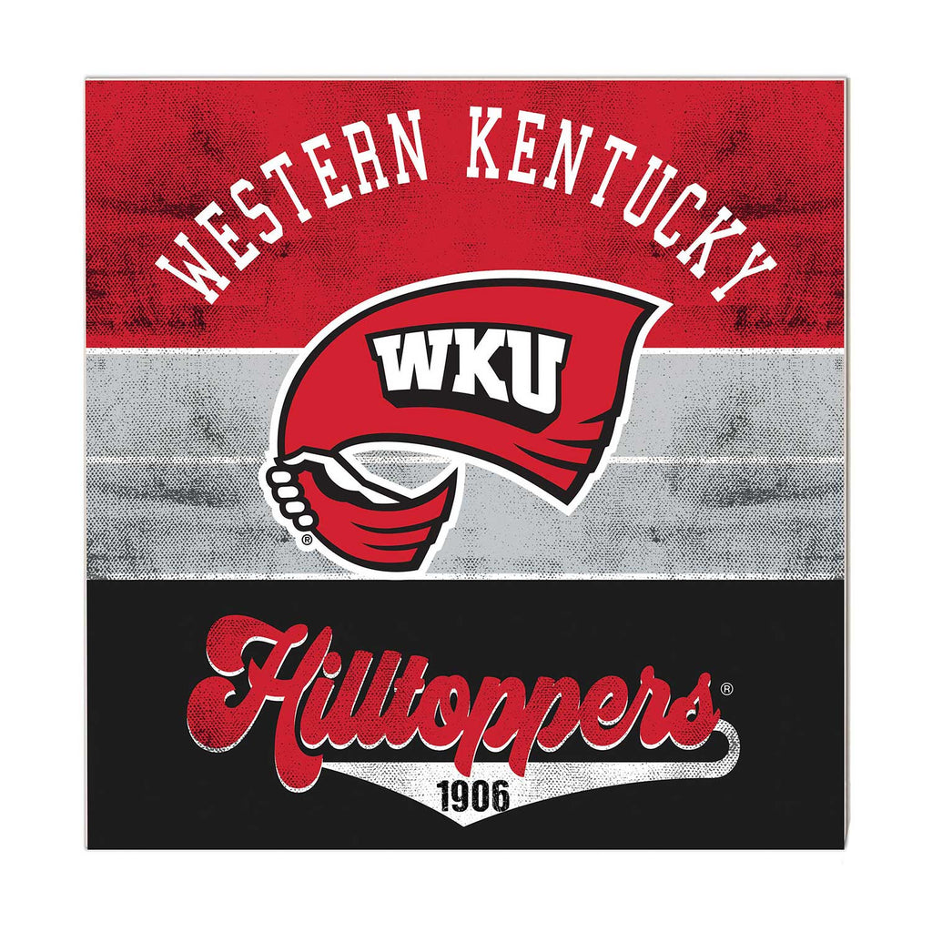 10x10 Retro Multi Color Sign Western Kentucky Hilltoppers