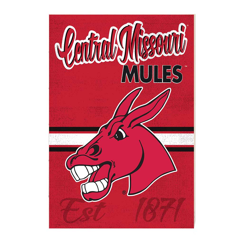 34x24 Mascot Sign Central Missouri Mules