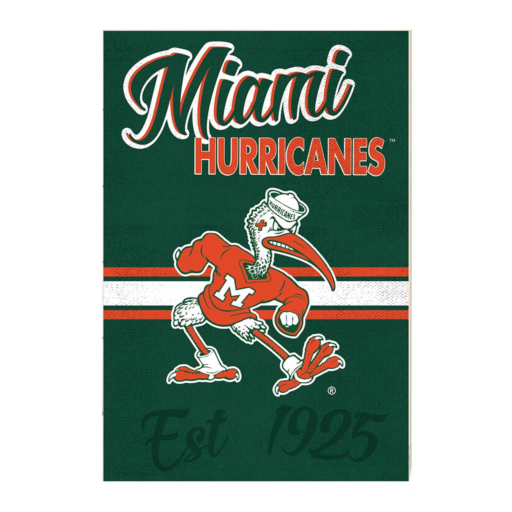 34x24 Mascot Sign Miami Hurricanes
