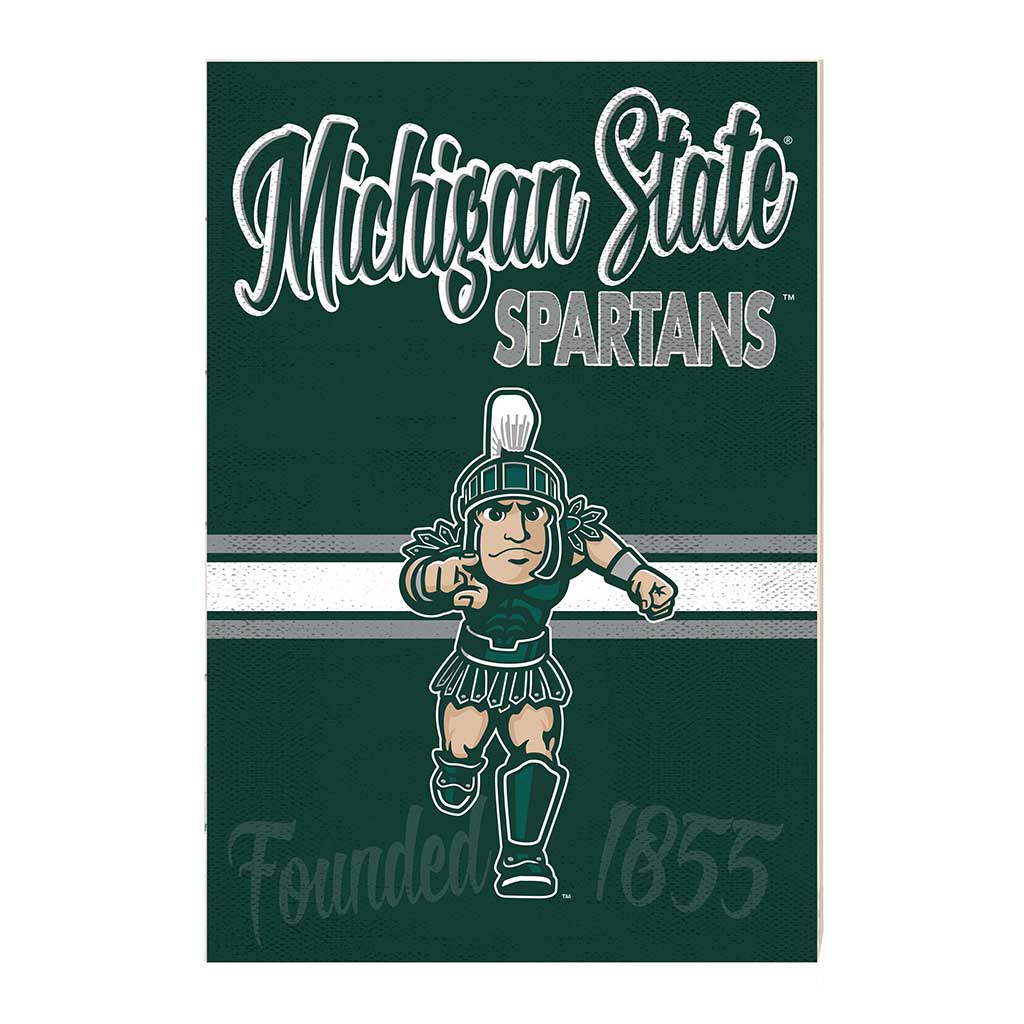 34x24 Mascot Sign Michigan State Spartans