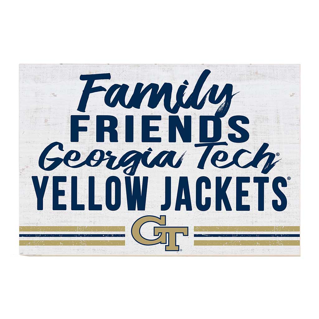 24x34 Friends Family Team Sign Georgia Tech Yellow Jackets