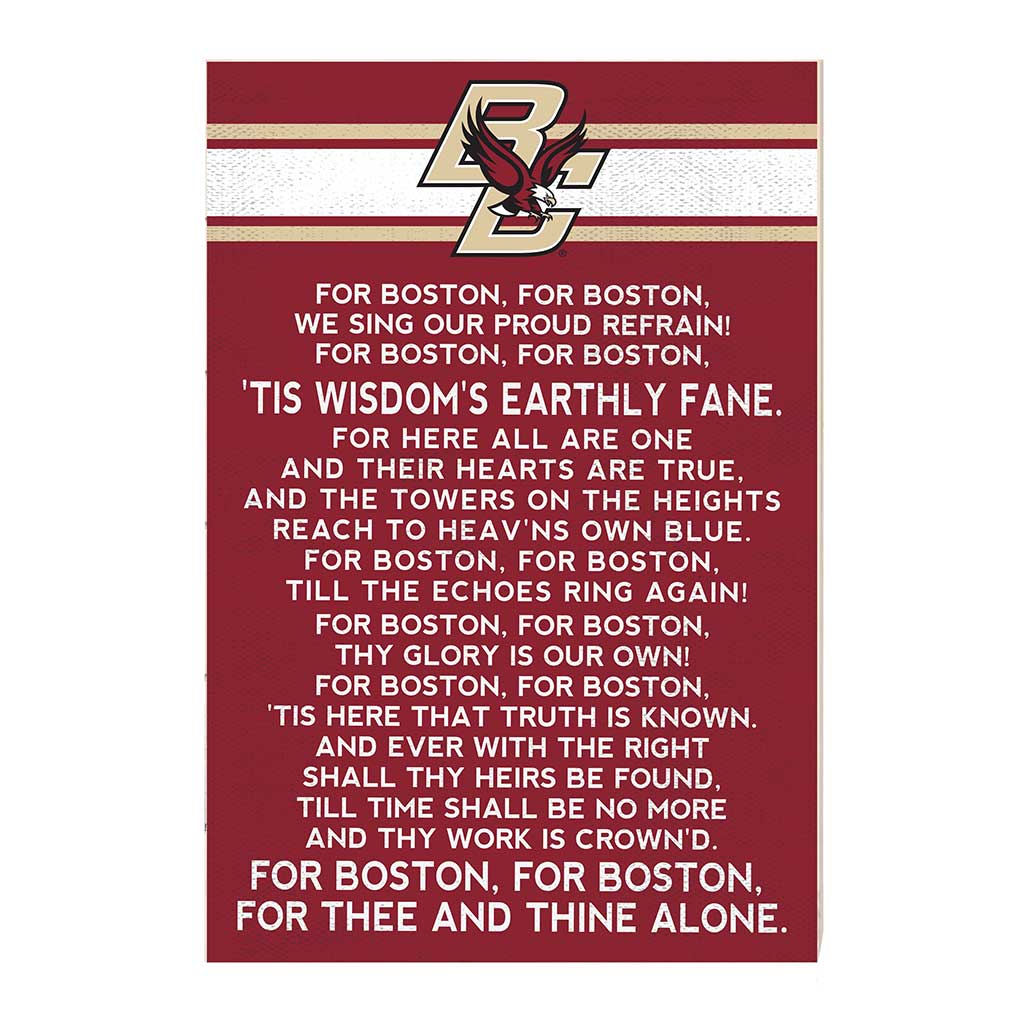 35x24 Fight Song Boston College Eagles