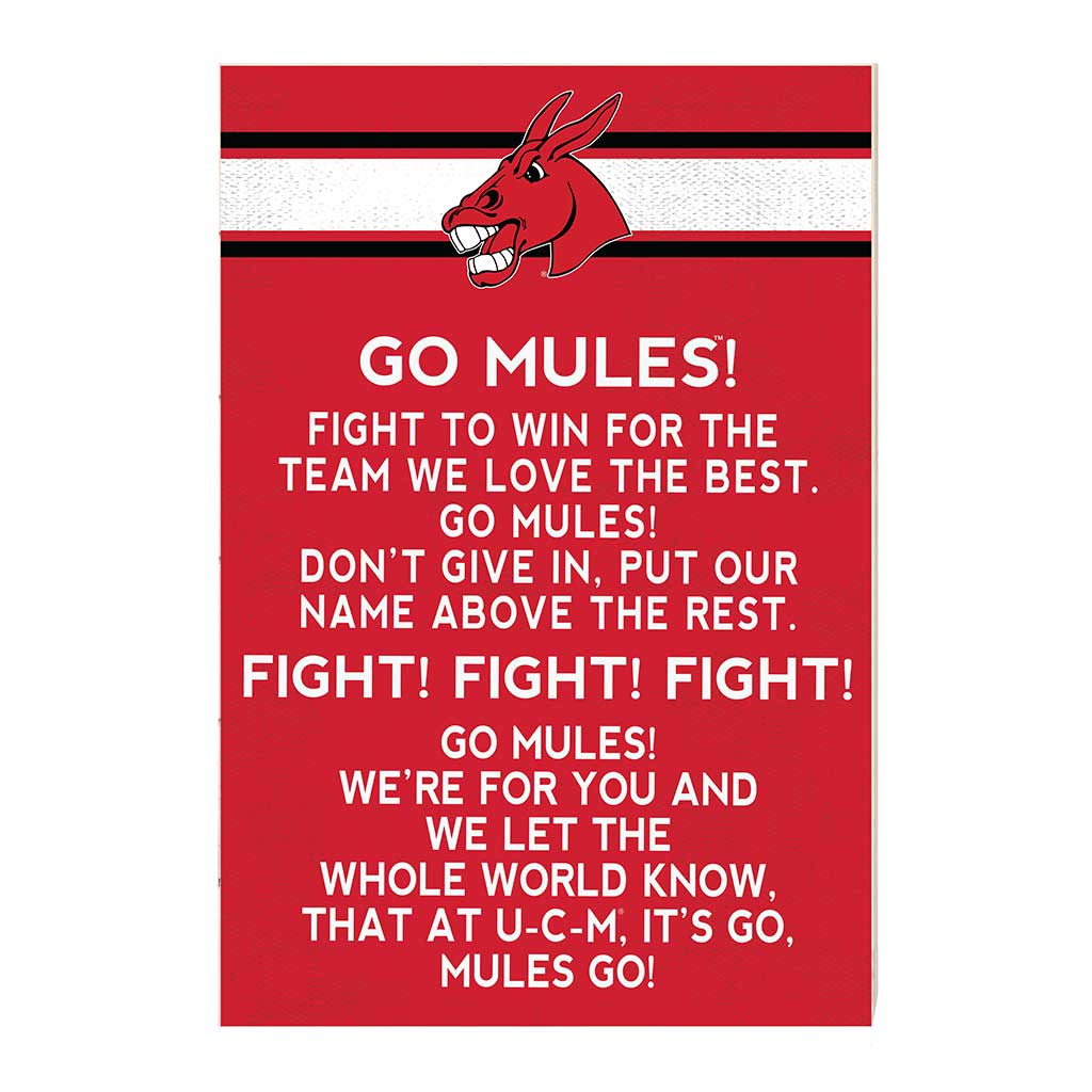 35x24 Fight Song Central Missouri Mules