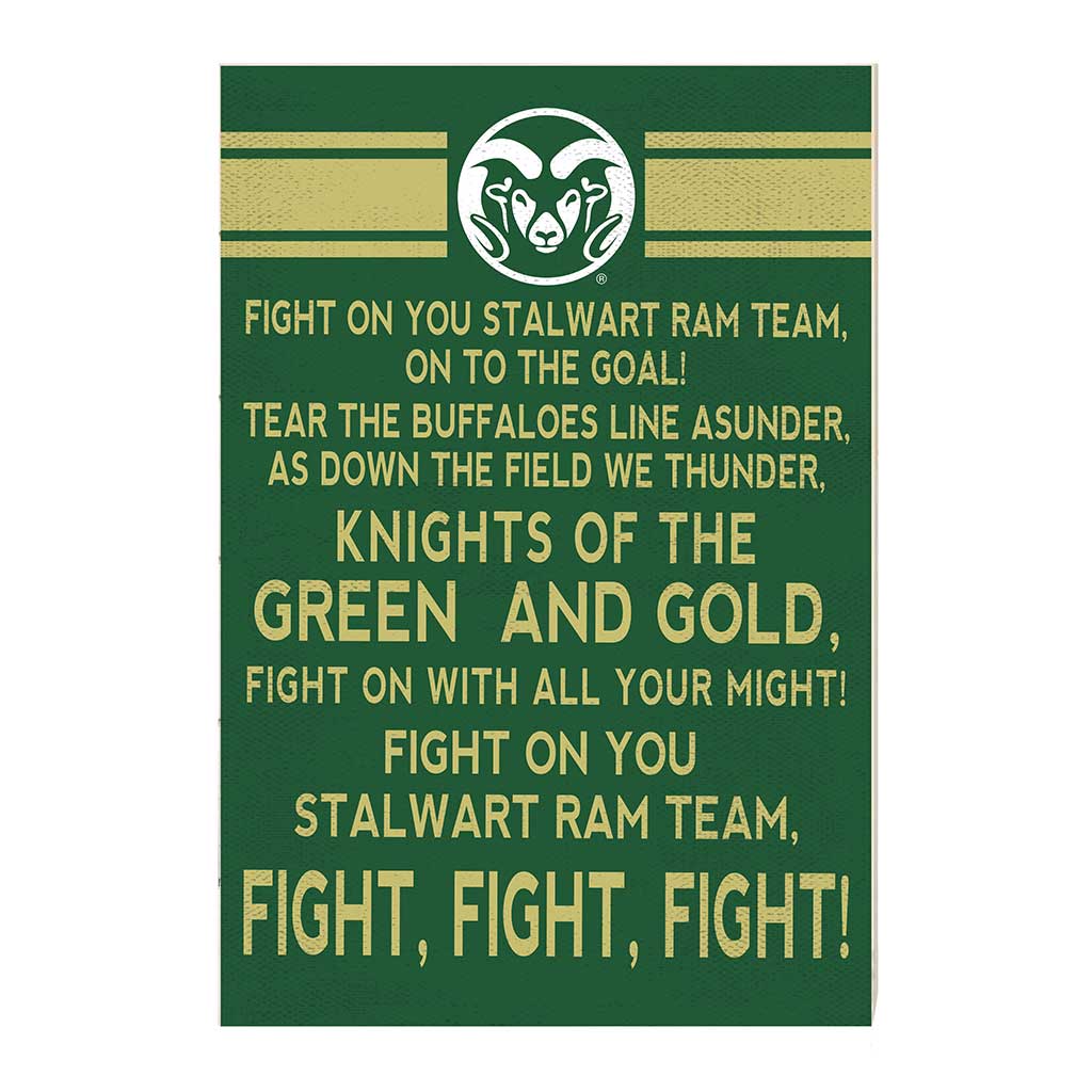 35x24 Fight Song Colorado State-Ft. Collins Rams