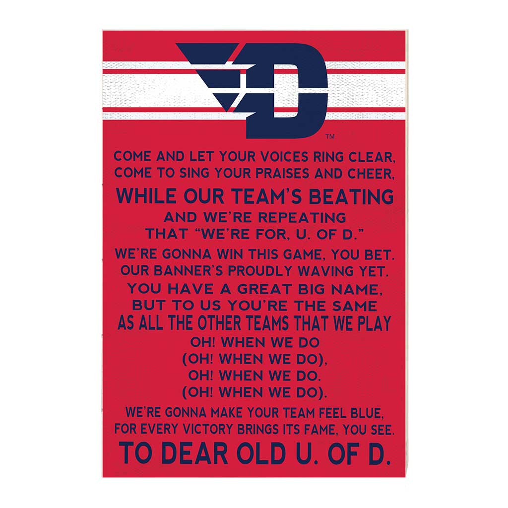 35x24 Fight Song Dayton Flyers